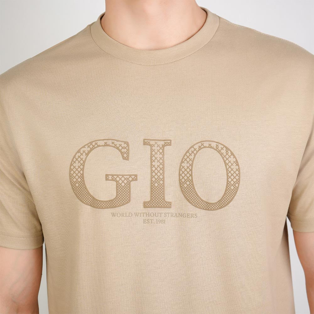 Men Slim Cotton Graphic Crew Neck Tee