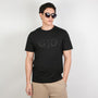 Men Slim Cotton Graphic Crew Neck Tee