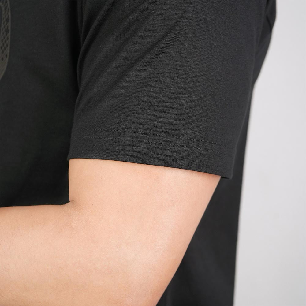 Men Slim Cotton Graphic Crew Neck Tee