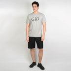 Men Slim Cotton Graphic Crew Neck Tee