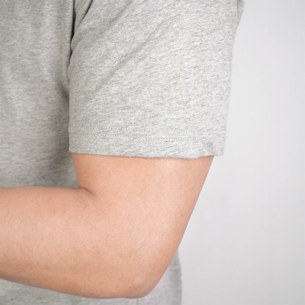 Men Slim Cotton Graphic Crew Neck Tee