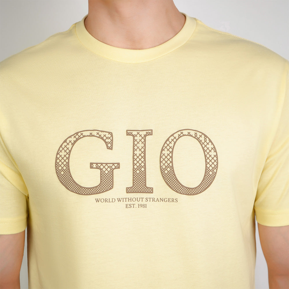 Men Slim Cotton Graphic Crew Neck Tee