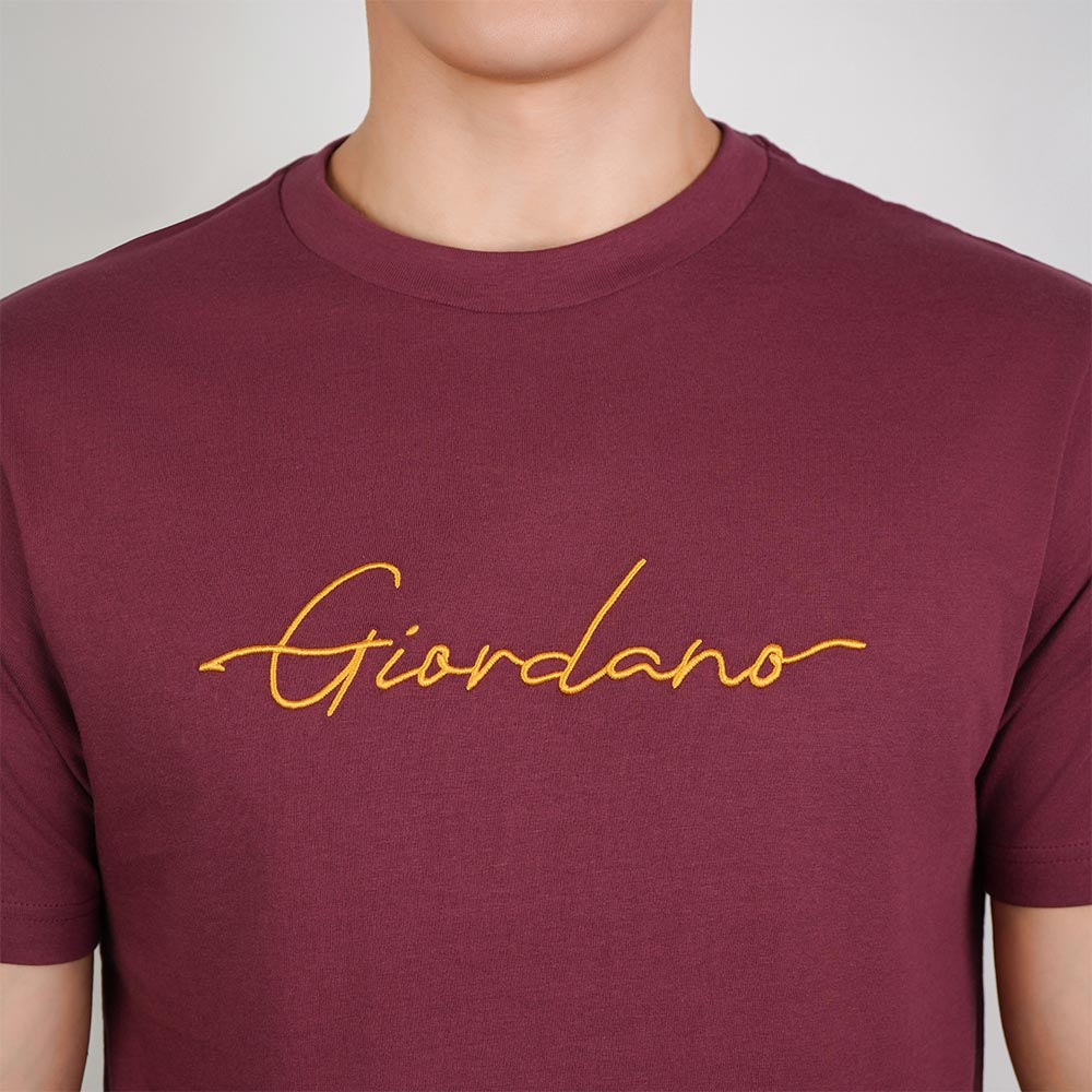 Men’s Slim Fit Cotton Signature Print Tee
