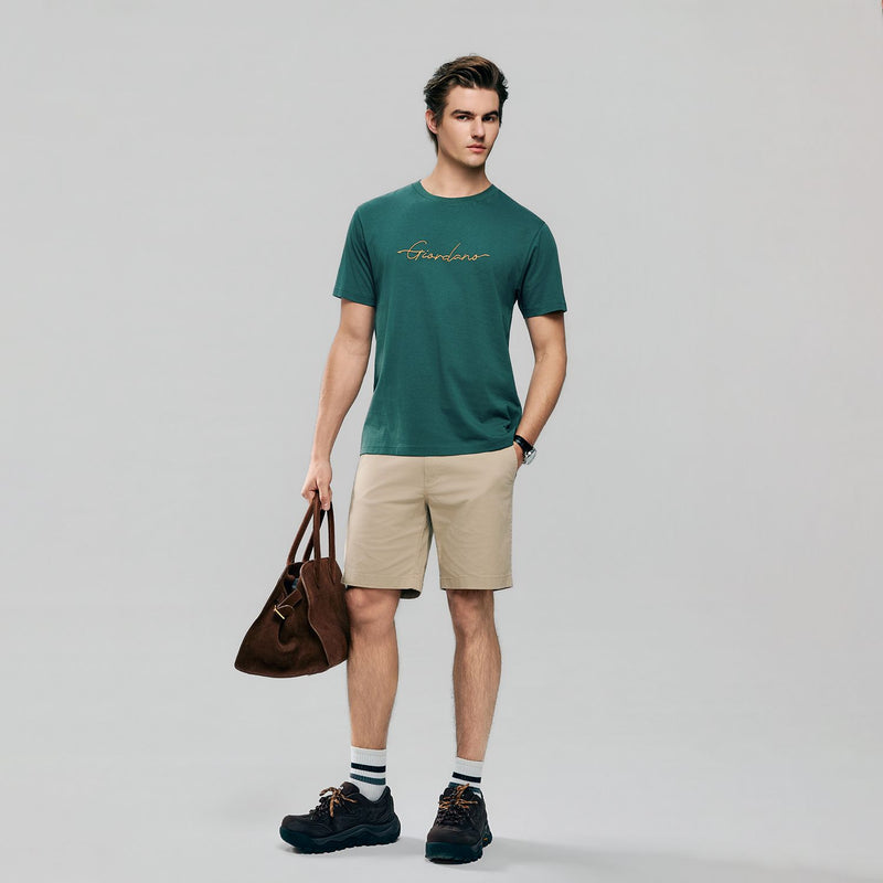 Men’s Slim Fit Cotton Signature Print Tee