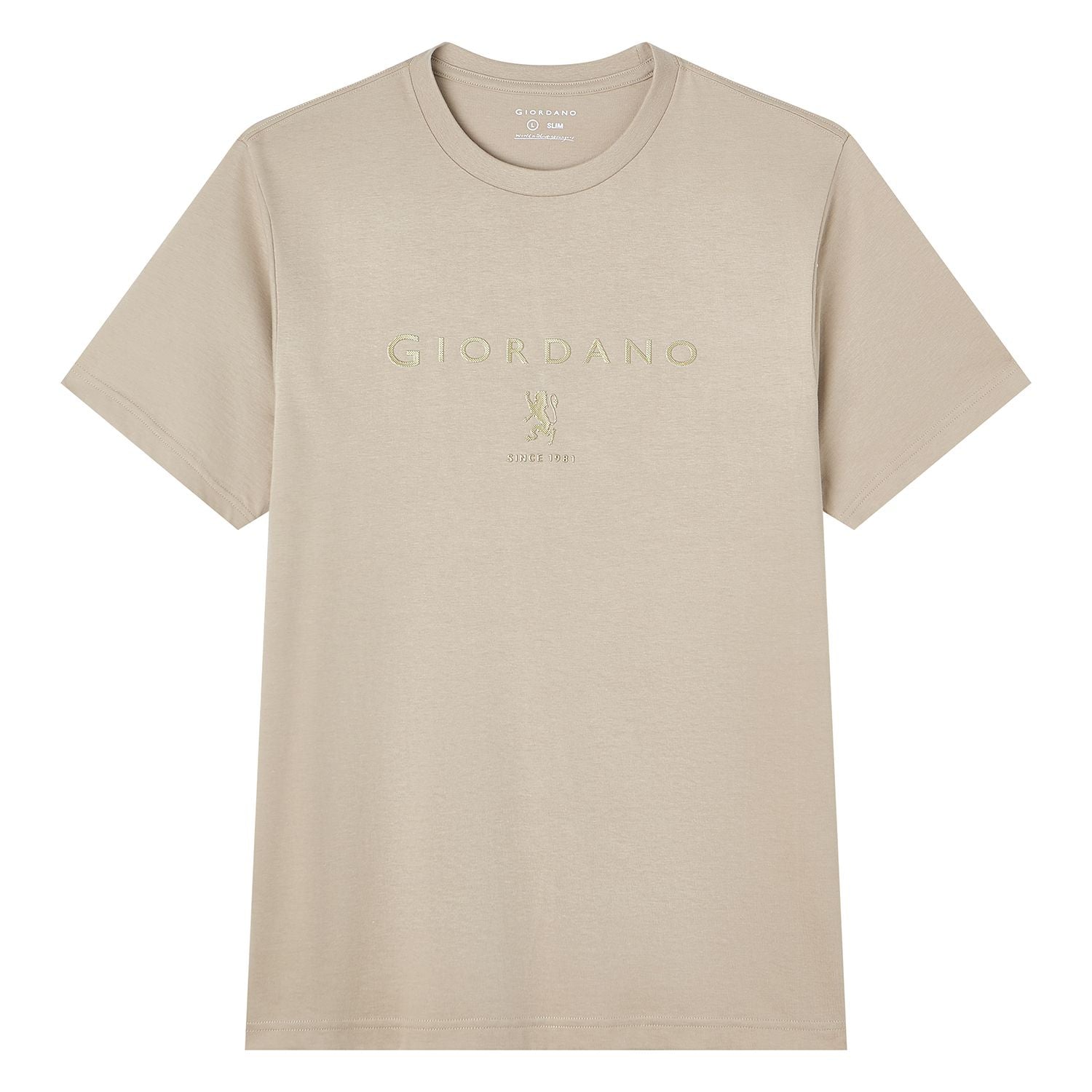 Men’s Slim Cotton Crew Neck Signature Print Tee