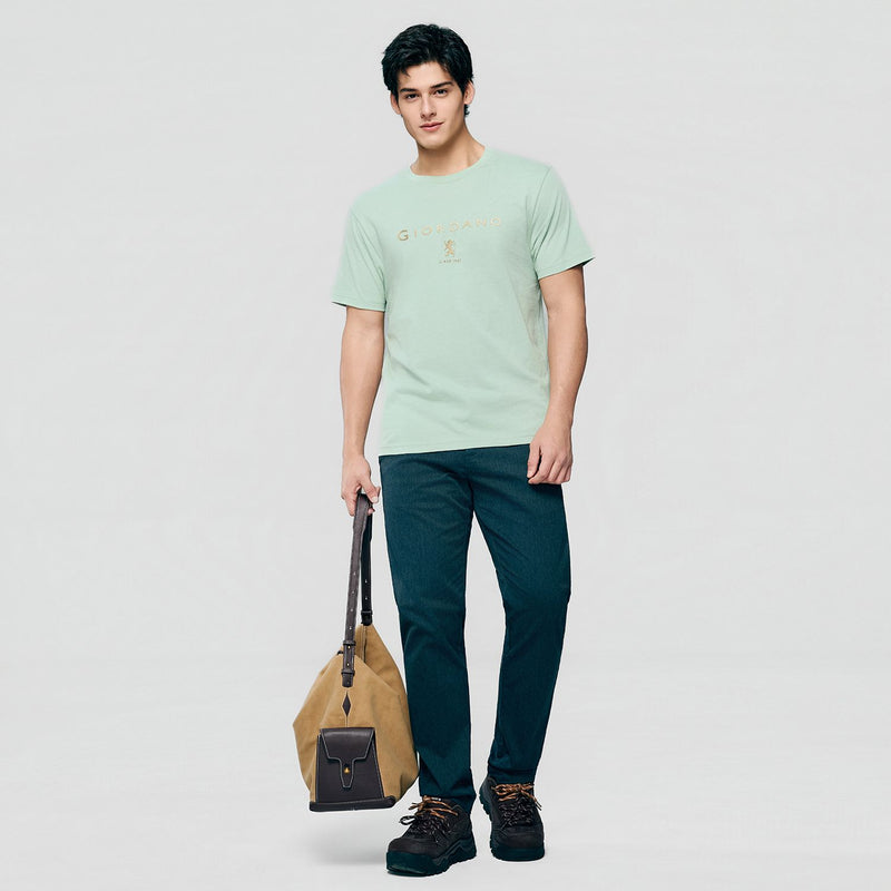 Men’s Slim Cotton Crew Neck Signature Print Tee