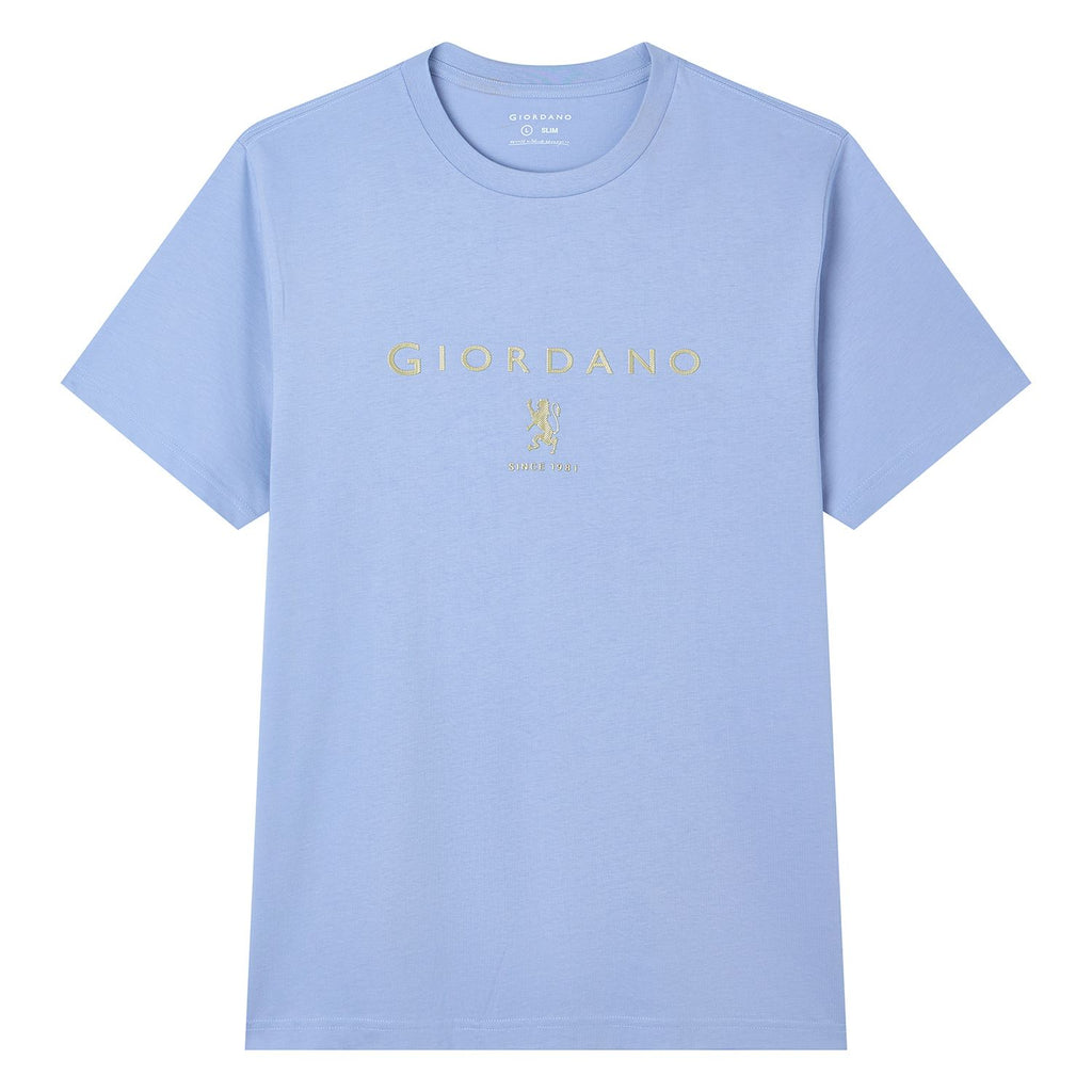 Men’s Slim Cotton Crew Neck Signature Print Tee