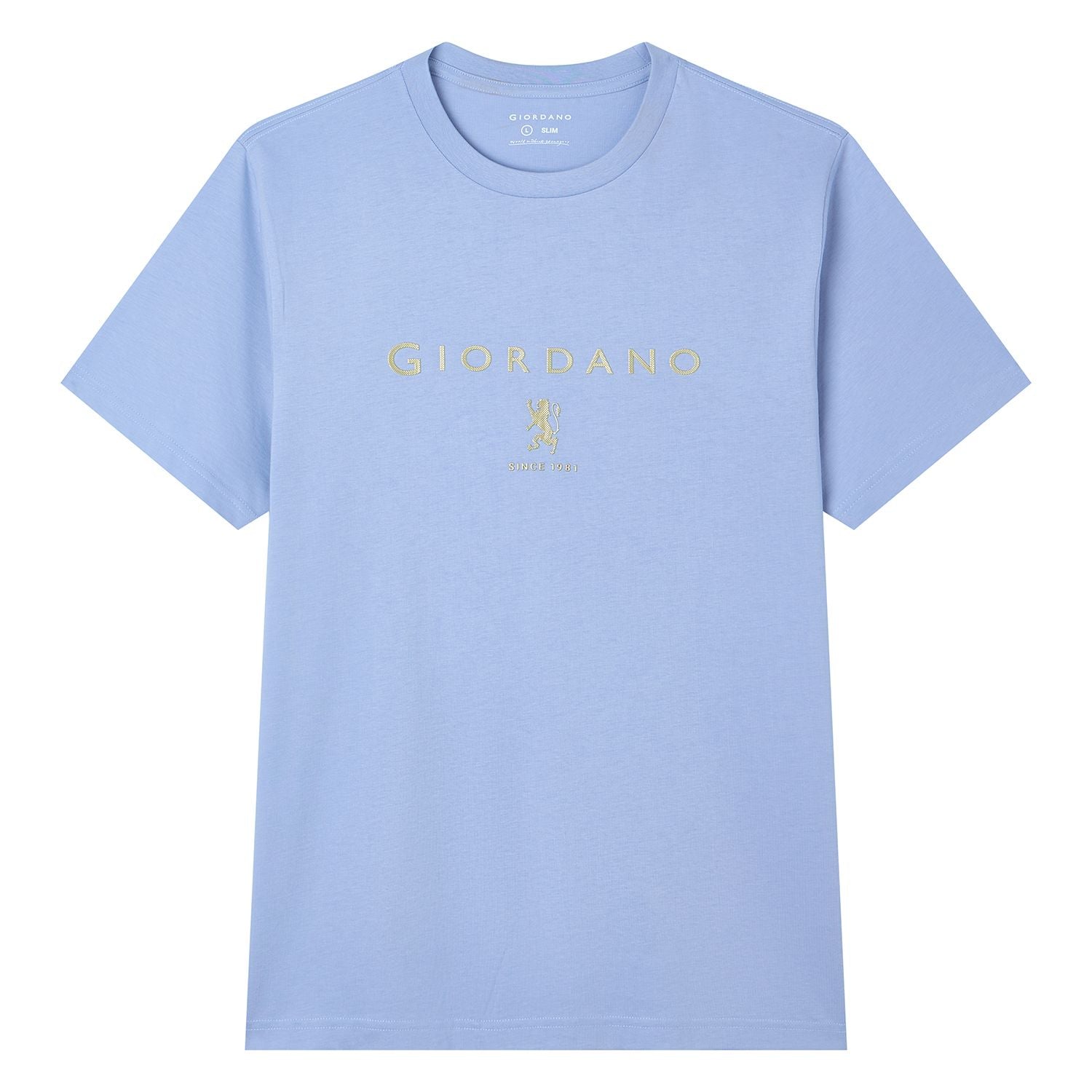 Men’s Slim Cotton Crew Neck Signature Print Tee