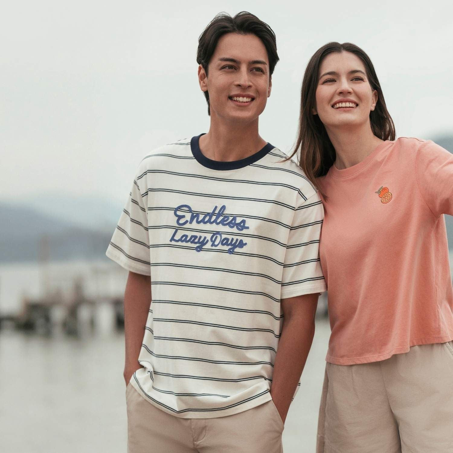 Men's Endless Lazy Days Striped Relaxed Graphic Tee