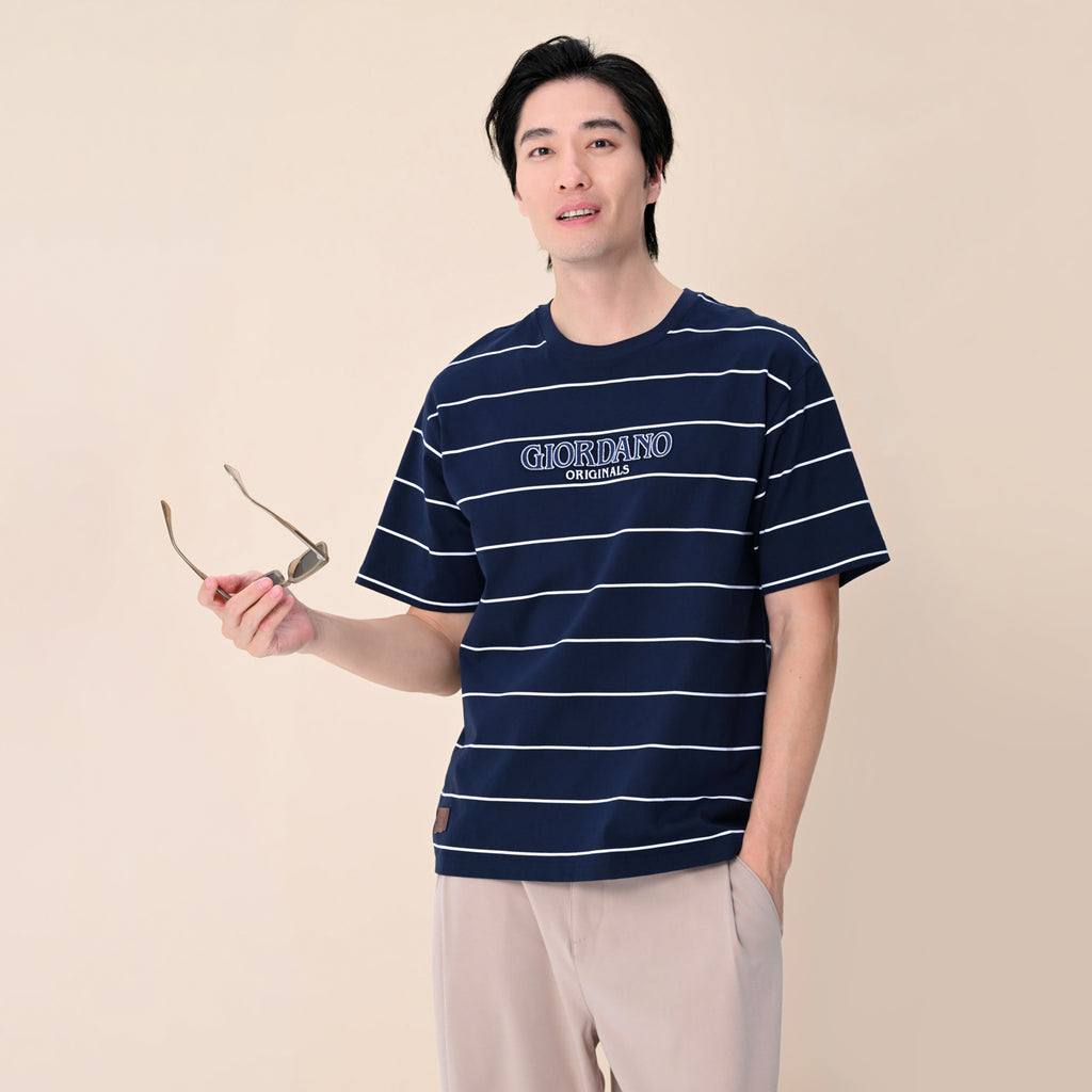 Men’s Relaxed Fit Cotton Striped Tee