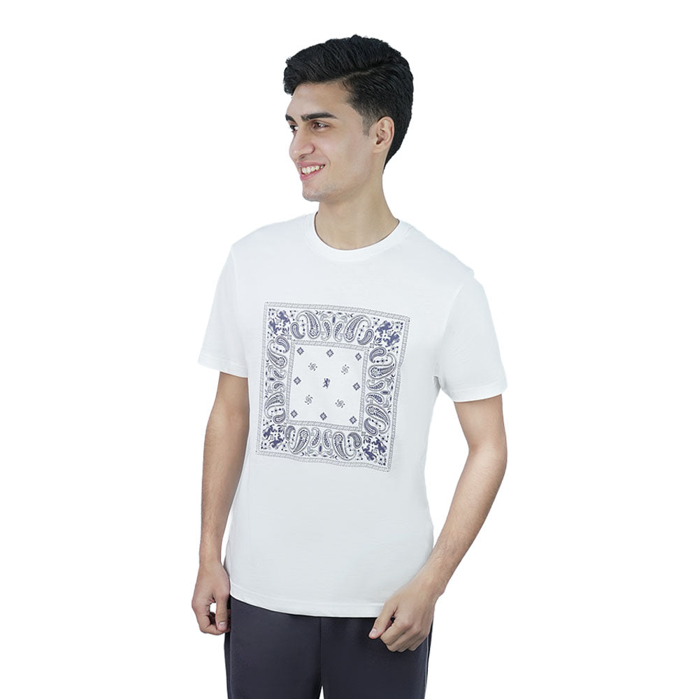 Men’s Slim Fit Cotton Bandana Print Tee