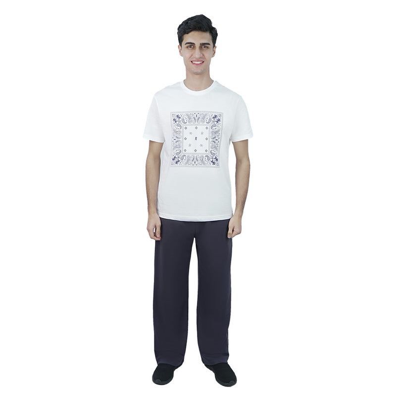 Men’s Slim Fit Cotton Bandana Print Tee