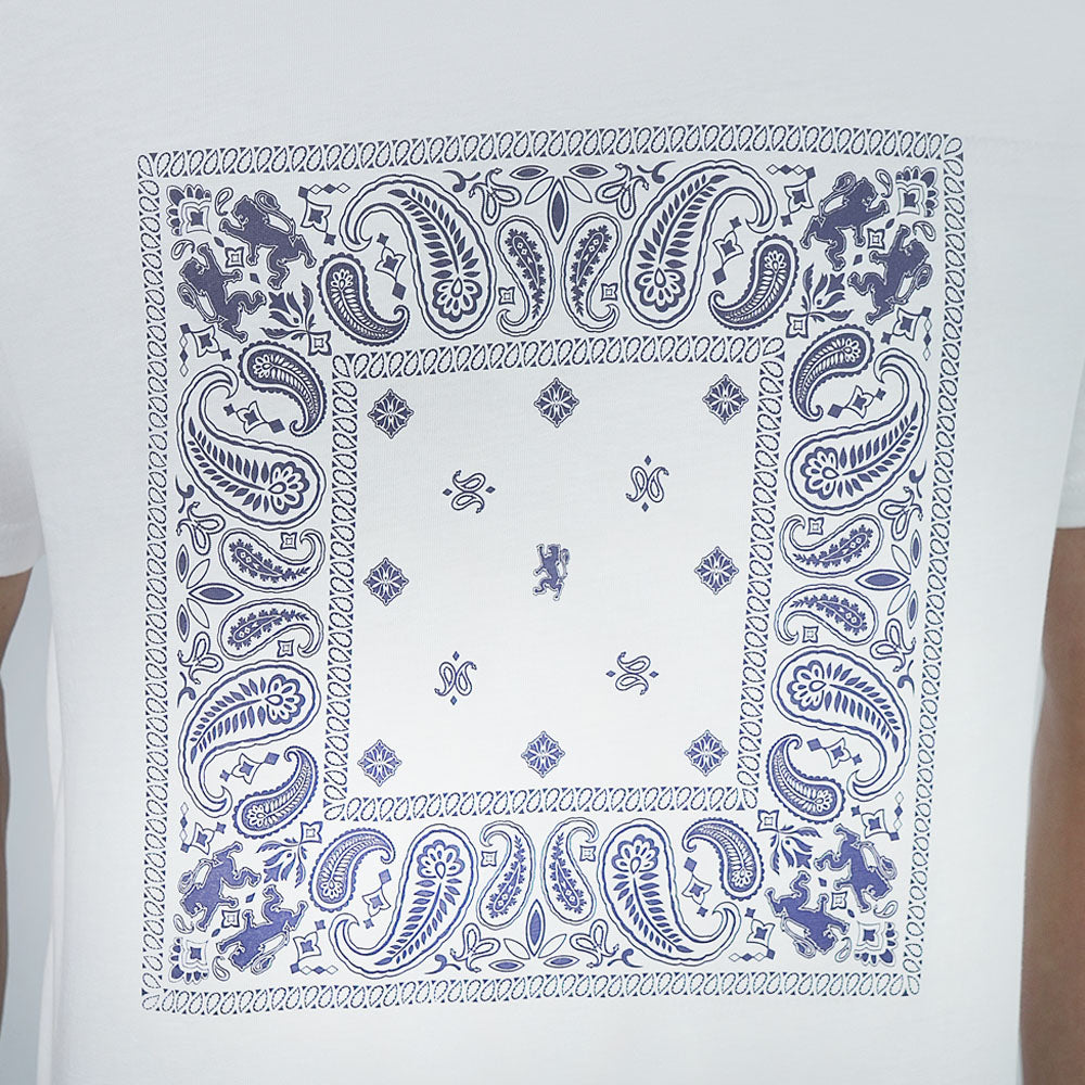Men’s Slim Fit Cotton Bandana Print Tee