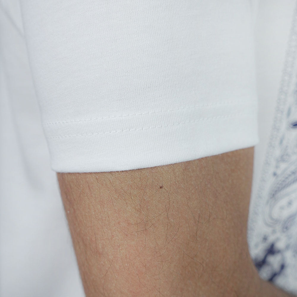 Men’s Slim Fit Cotton Bandana Print Tee