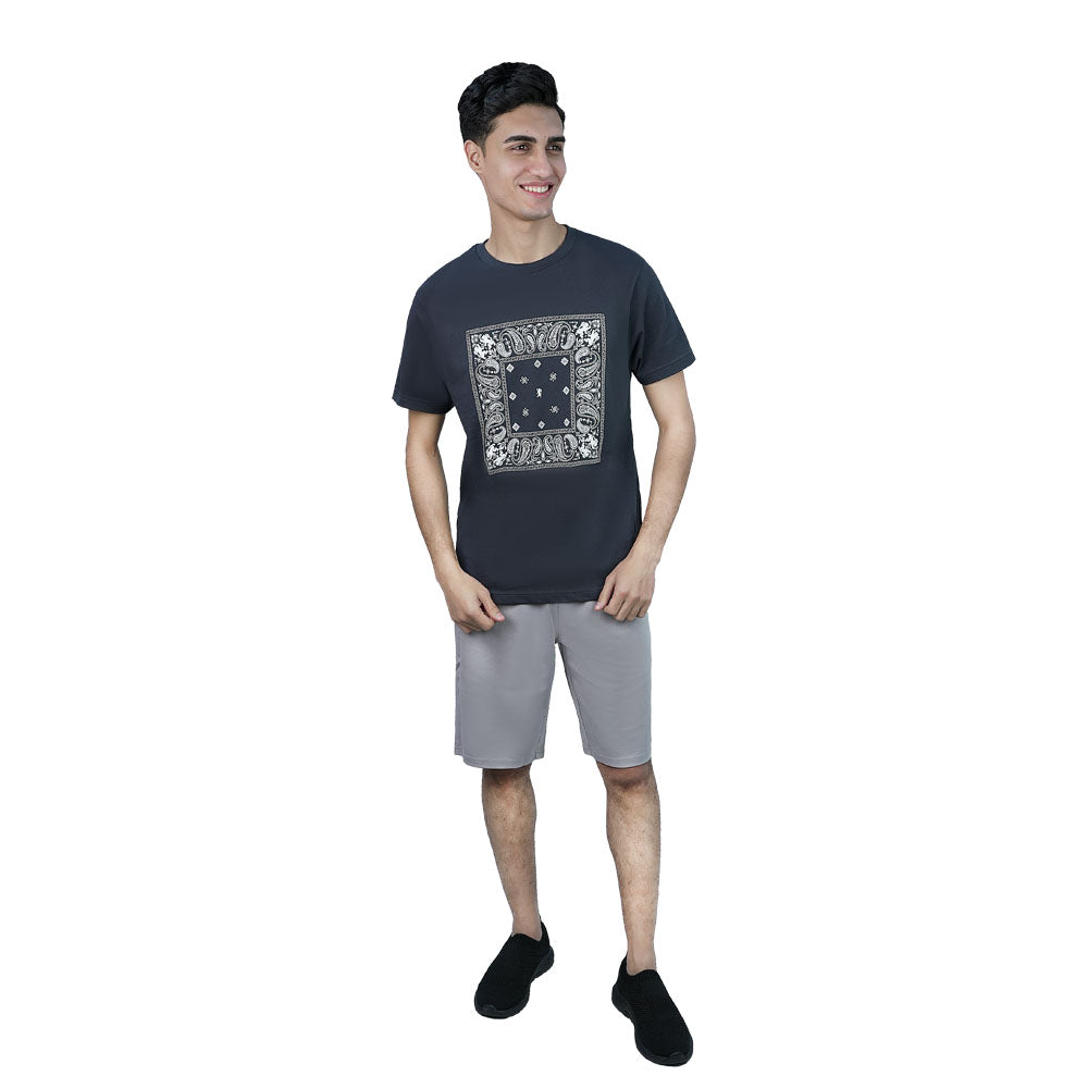Men’s Slim Fit Cotton Bandana Print Tee