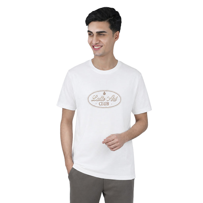 Men’s Slim Cotton Crew Neck Message Print Tee