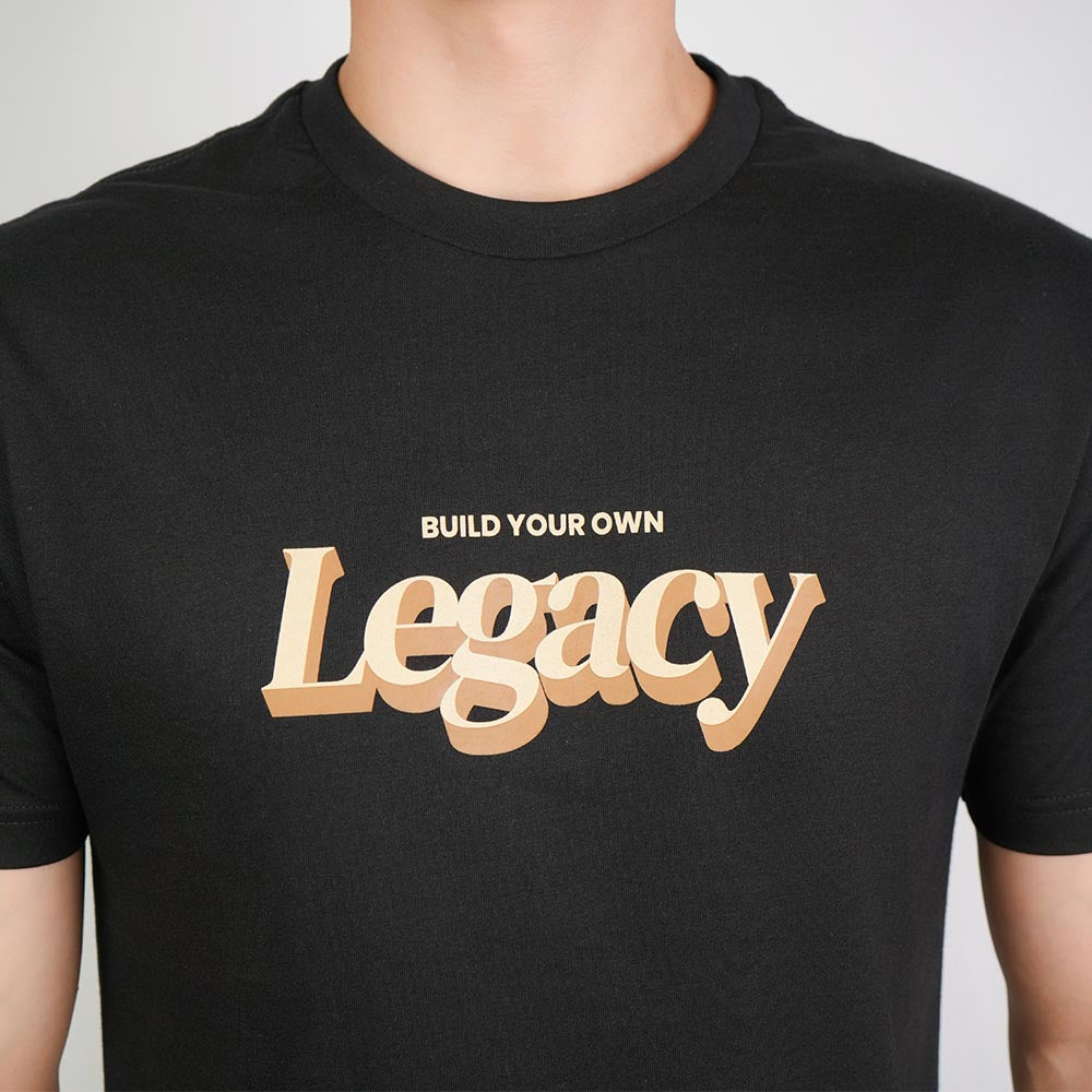 Men’s Slim Cotton Crew Neck Message Print Tee