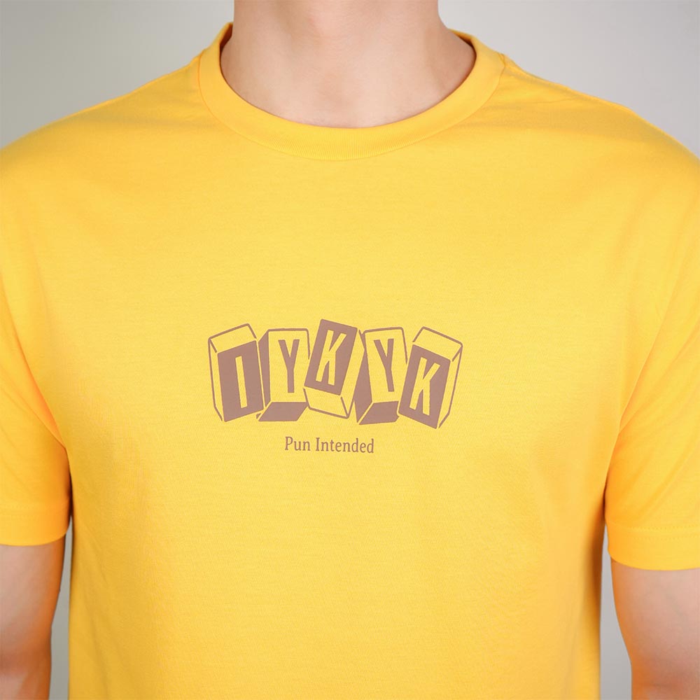 Men’s Slim Cotton Crew Neck Message Print Tee