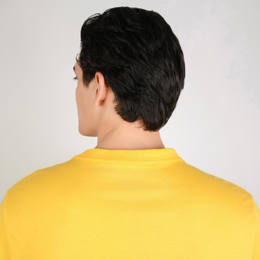Men’s Slim Cotton Crew Neck Message Print Tee