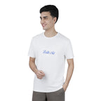 Men’s Slim Cotton Crew Neck Message Print Tee