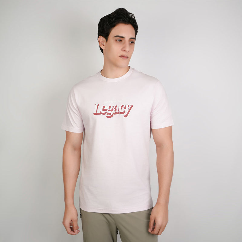 Men’s Slim Cotton Crew Neck Message Print Tee
