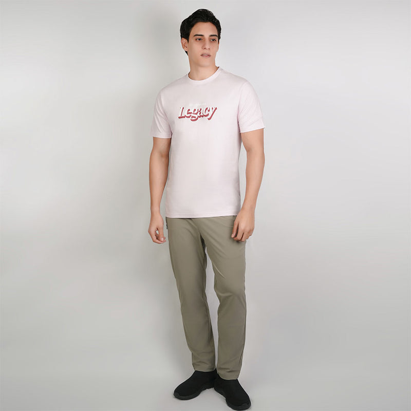Men’s Slim Cotton Crew Neck Message Print Tee