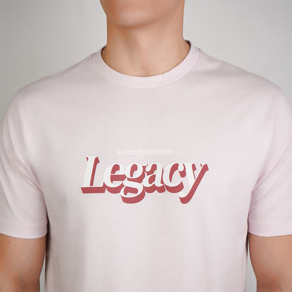 Men’s Slim Cotton Crew Neck Message Print Tee
