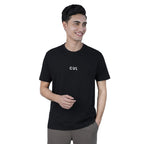 Men Slim Motto Back Printed Cotton Tee