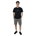 Men Slim Motto Back Printed Cotton Tee