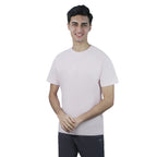 Men Slim Motto Back Printed Cotton Tee