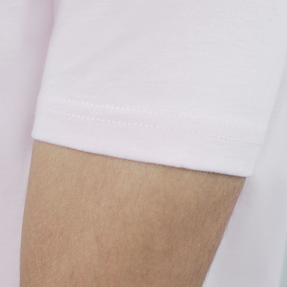 Men Slim Motto Back Printed Cotton Tee