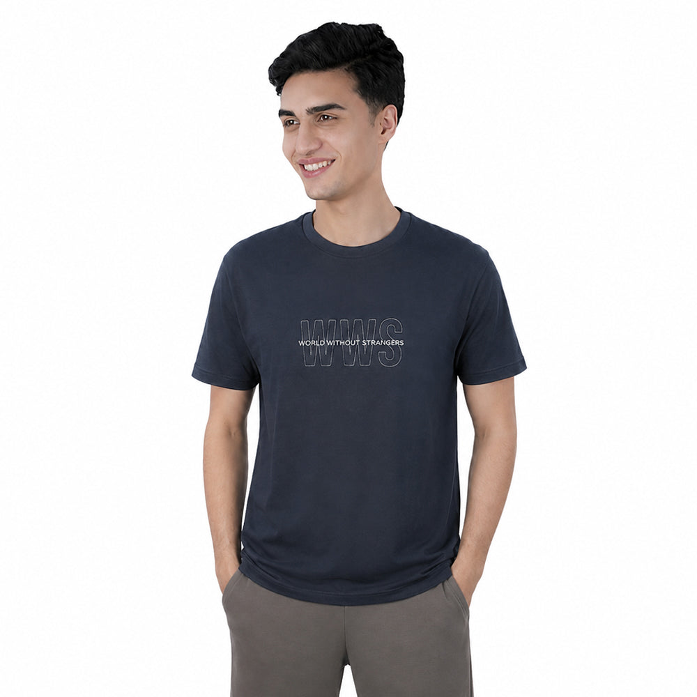 Men Slim Fit World Without Strangers Tee