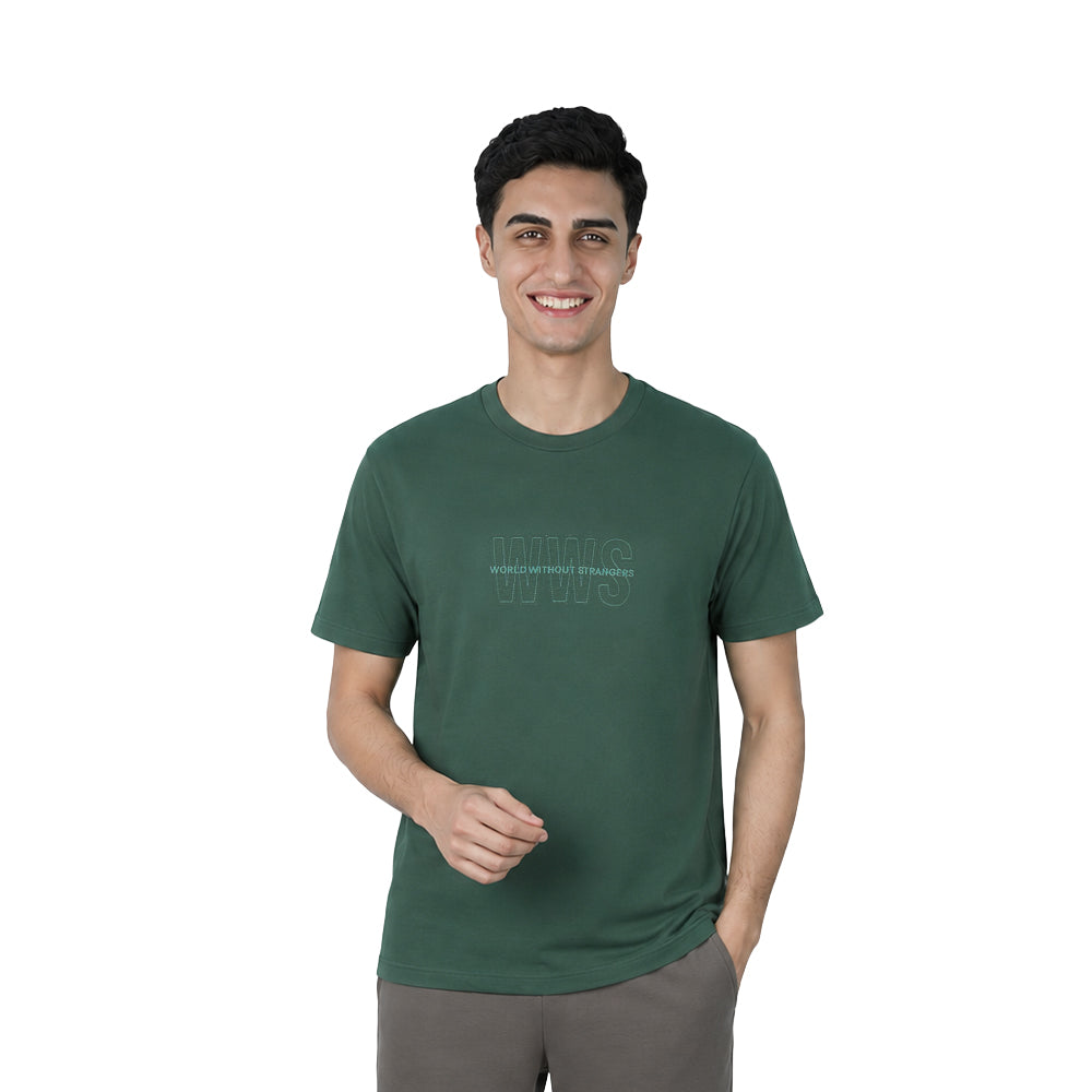 Men Slim Fit World Without Strangers Tee