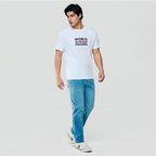 Men Slim World Without Strangers Print Tee