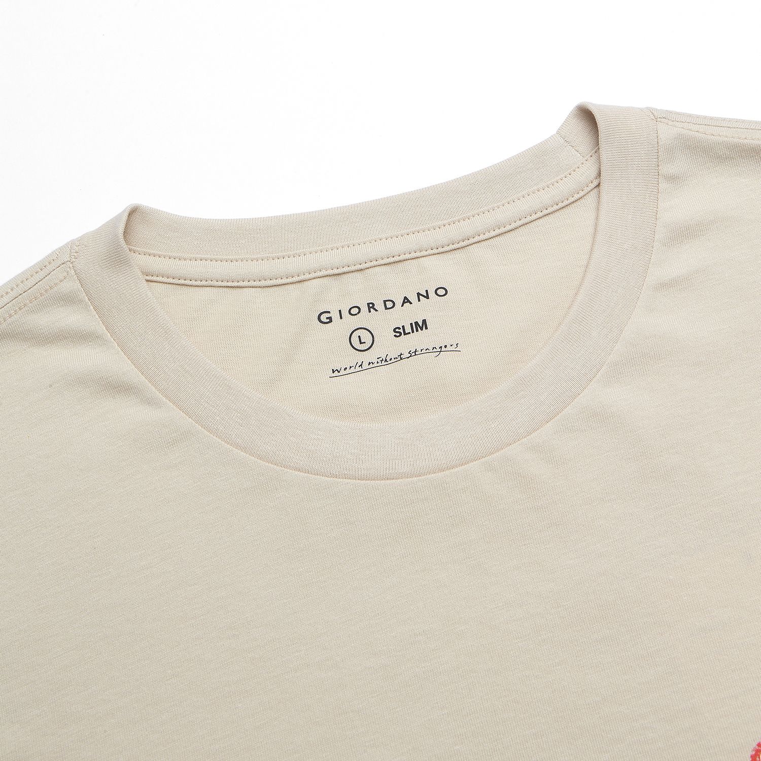 Men Slim World Without Strangers Print Tee