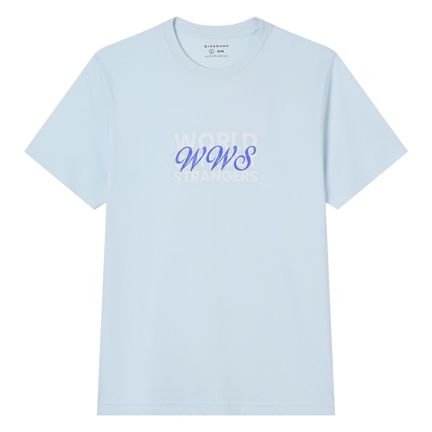 Men Slim World Without Strangers Print Tee