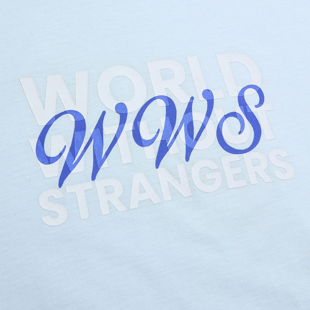 Men Slim World Without Strangers Print Tee