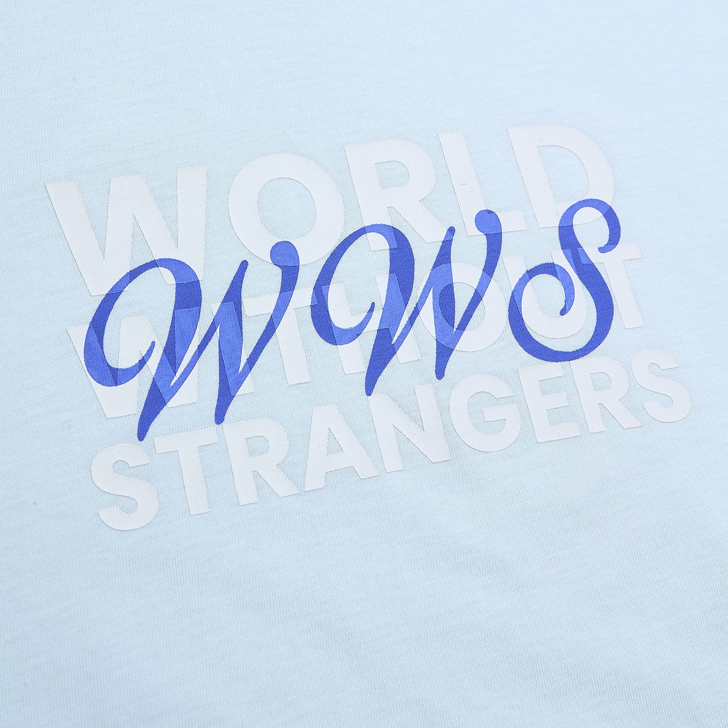 Men Slim World Without Strangers Print Tee