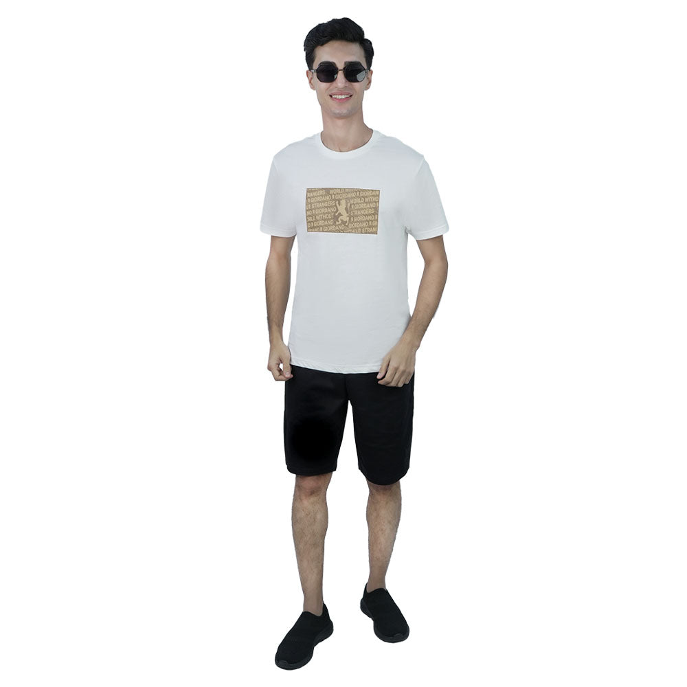 Men Slim Branding Graphic Cotton Tee