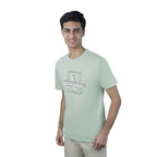 Men Slim Heritage Branding Cotton Print Tee