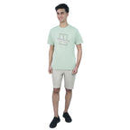Men Slim Heritage Branding Cotton Print Tee