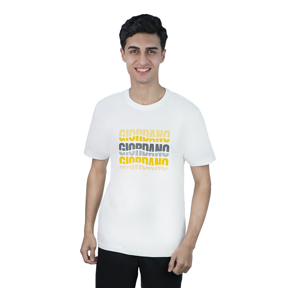 Men Slim Branding Logo Graphic Cotton Tee