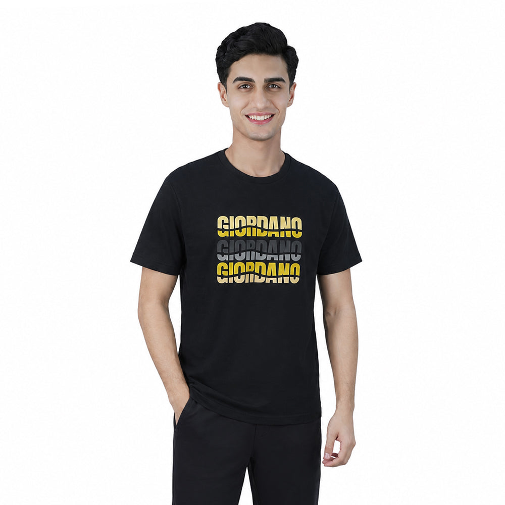 Men Slim Branding Logo Graphic Cotton Tee