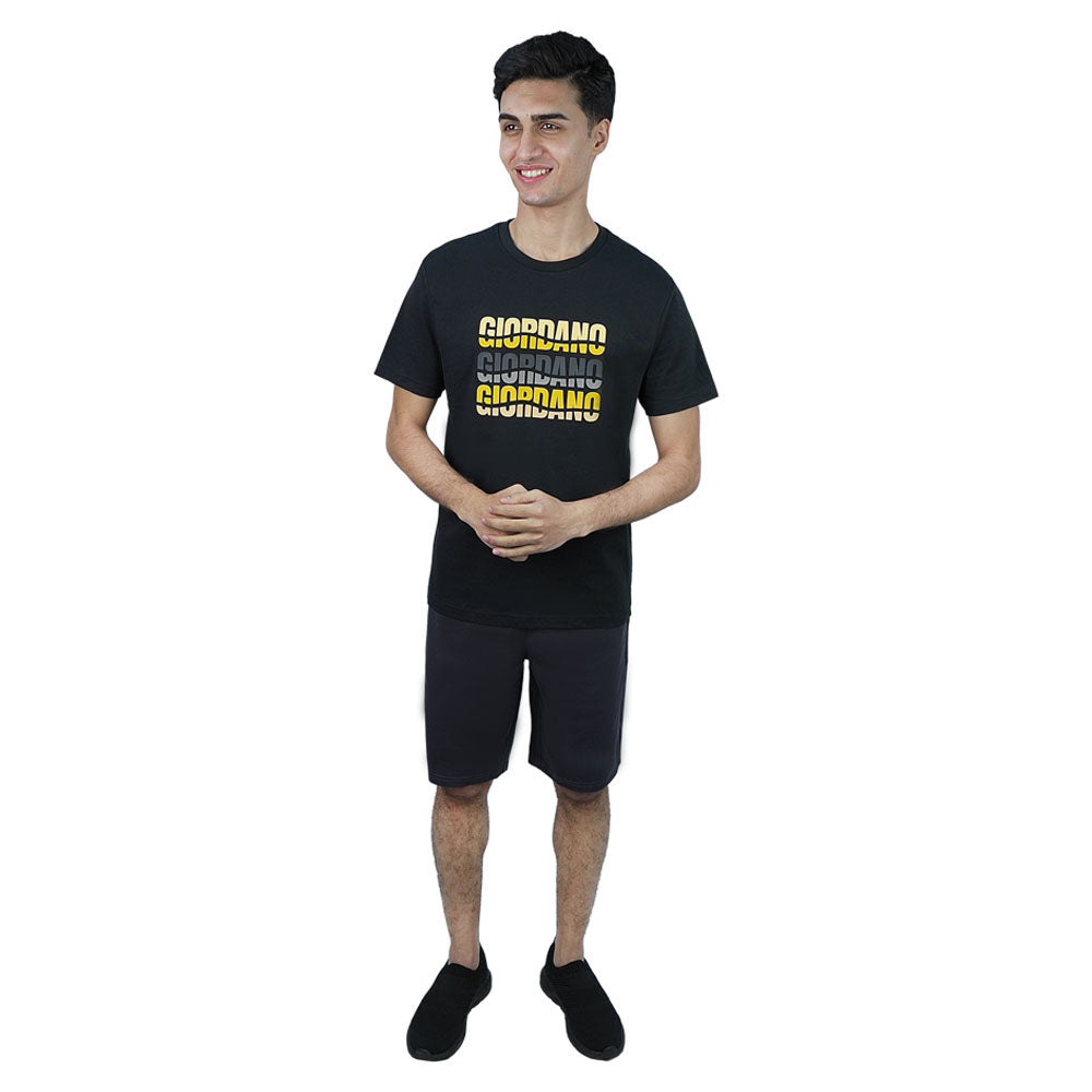 Men Slim Branding Logo Graphic Cotton Tee