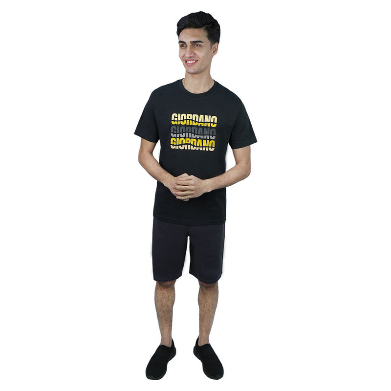 Men Slim Branding Logo Graphic Cotton Tee