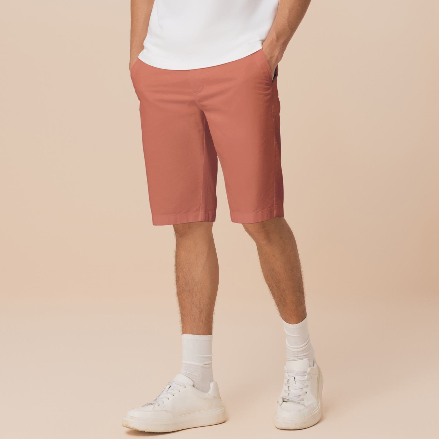 Men's Cotton Twill Bermuda Shorts - Comfort & Style