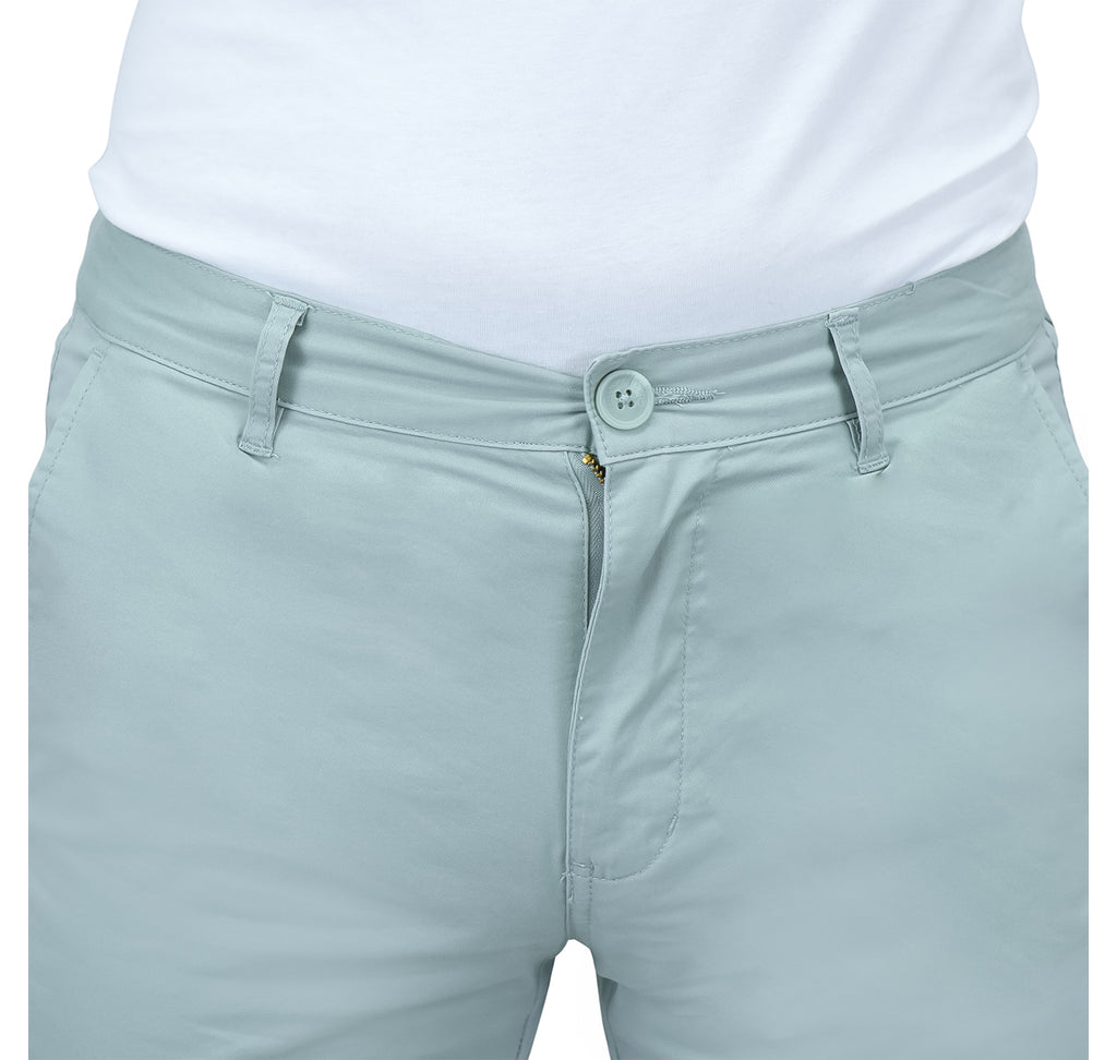 Men's Cotton Elastane Twill Low Rise Slim Fit Bermuda Shorts