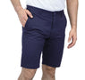 Giordano Men's Cotton Elastane Twill Low Rise Slim Fit Bermuda Shorts-Blue
