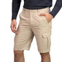 Giordano Men’S Twill Mid Rise Elastic Waist Bermuda Shorts-Brown