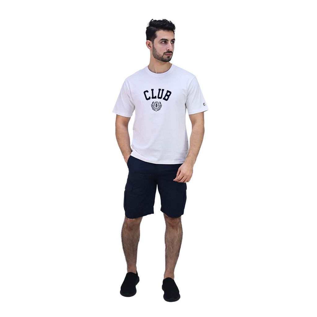 Men's Twill Mid Rise Elastic Waist Bermuda Shorts